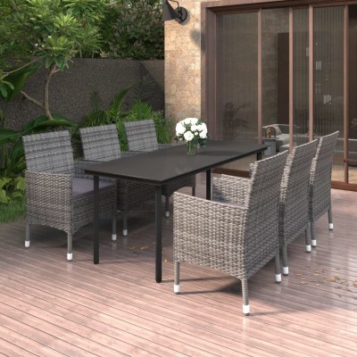 Garden set with cushions, 7...
