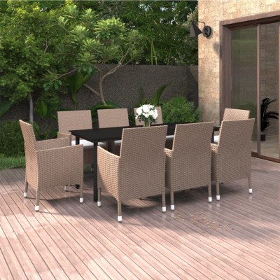 Garden set with cushions, 9...