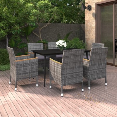 Garden set with cushions, 7...