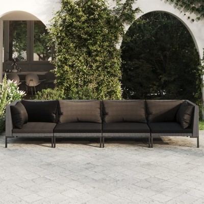 Garden set with cushions, 4...