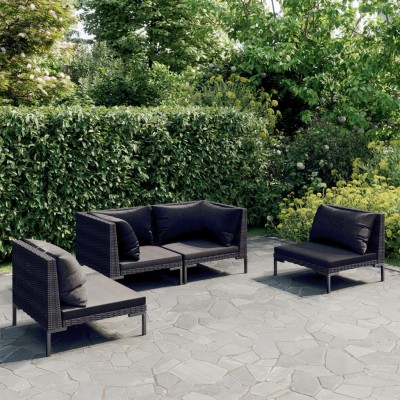 Garden set with cushions, 4...