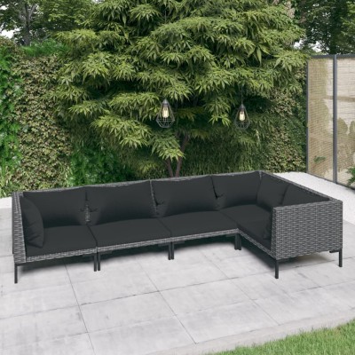 Garden set with cushions, 5...