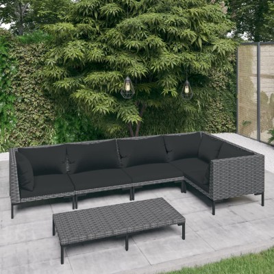 Garden set with cushions, 6...