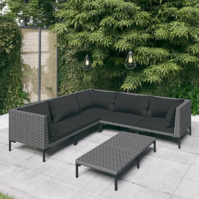 Garden set with cushions, 6...