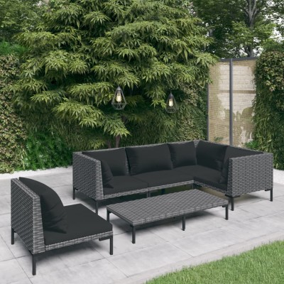Garden set with cushions, 6...