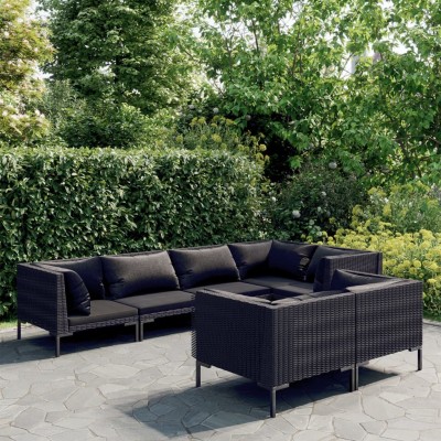 Garden set with cushions, 7...