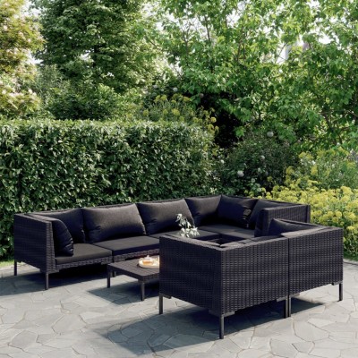 Garden set with cushions, 8...