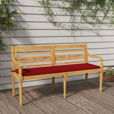 Batavia bench with red...