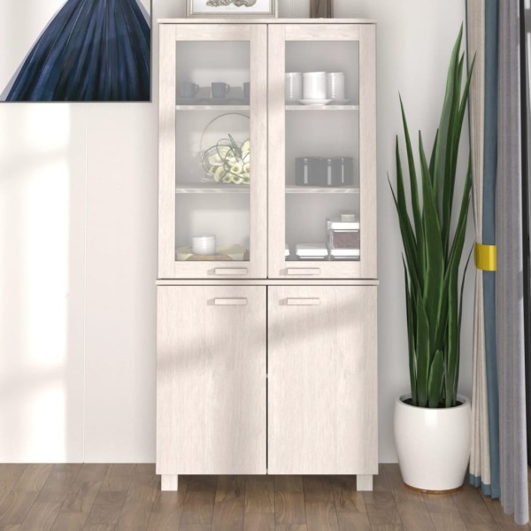 Chest of drawers HAMAR, white, solid pine wood