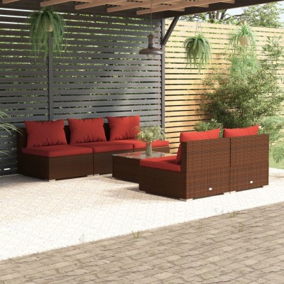 Garden set with cushions, 6...