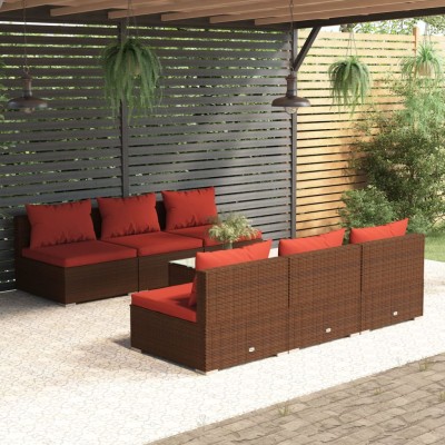 Garden set with cushions, 7...