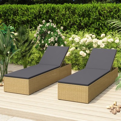 Sun lounger, brown and dark...