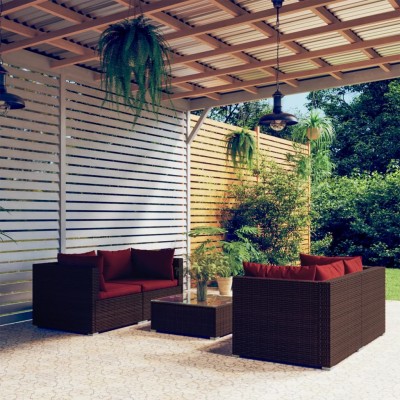 Garden set with cushions, 5...