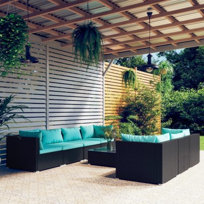 Garden set with cushions, 8...