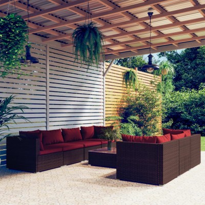 Garden set with cushions, 8...