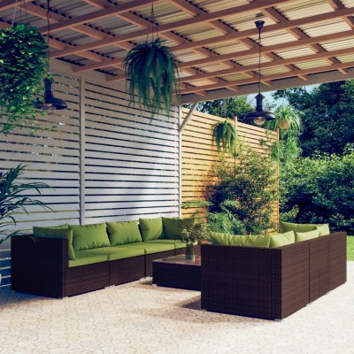 Garden set with cushions, 8...