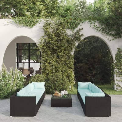 Garden set with cushions, 9...
