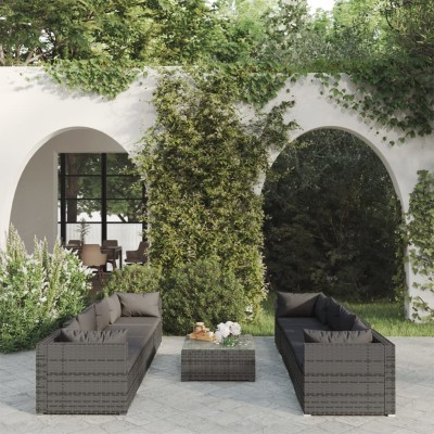 Garden set with cushions, 9...