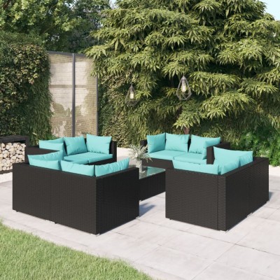 Garden set with cushions, 9...