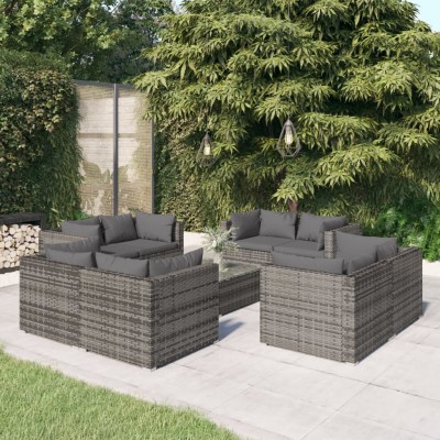 Garden set with cushions, 9...