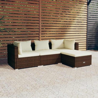 Garden set with cushions, 4...