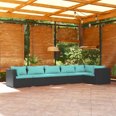 Garden set with cushions, 6...