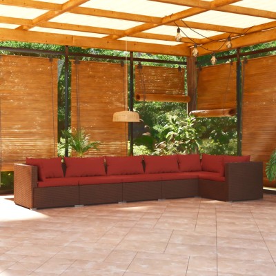 Garden set with cushions, 6...