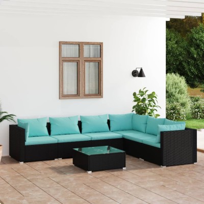 Garden set with cushions, 7...