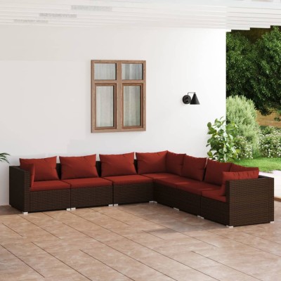 Garden set with cushions, 7...