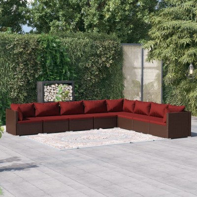 Garden set with cushions, 8...