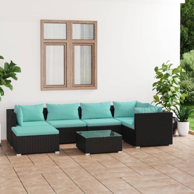 Garden set with cushions, 7...
