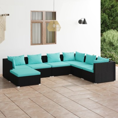 Garden set with cushions, 7...