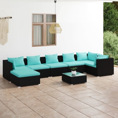 Garden set with cushions, 8...