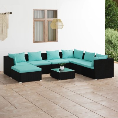 Garden set with cushions, 8...
