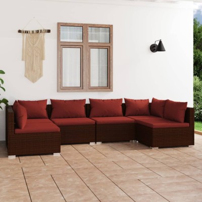 Garden set with cushions, 6...