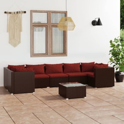 Garden set with cushions, 8...