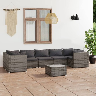 Garden set with cushions, 8...