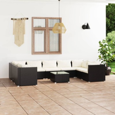 Garden set with cushions,...