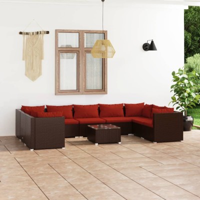 Garden set with cushions,...