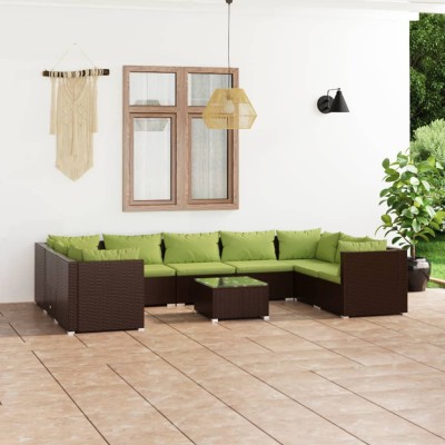 Garden set with cushions,...