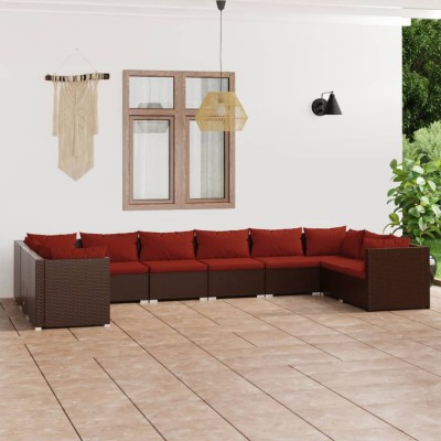Garden set with cushions,...