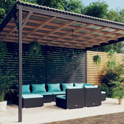 Garden set with cushions, 9...