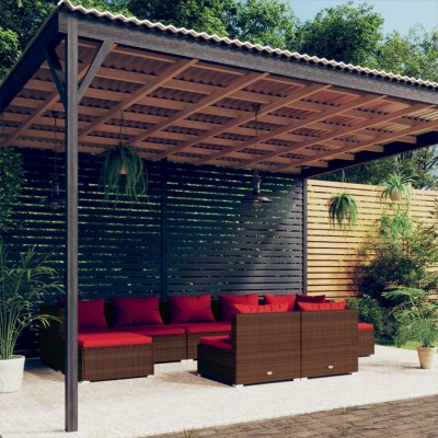 Garden set with cushions, 9...
