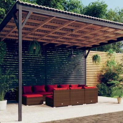 Garden set with cushions,...