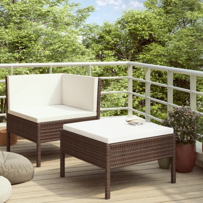 Garden set with cushions, 2...