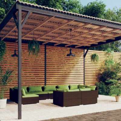 Garden set with cushions, 9...