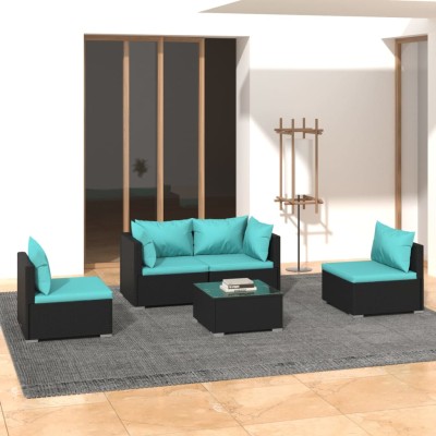 Garden set with cushions, 5...