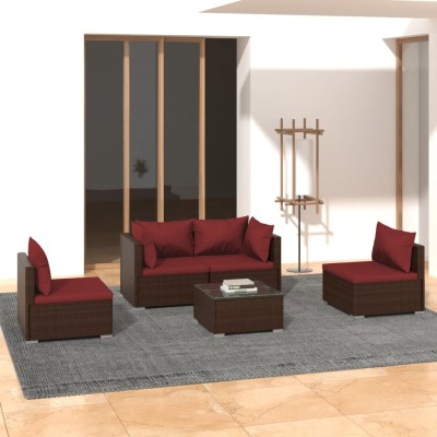 Garden set with cushions, 5...
