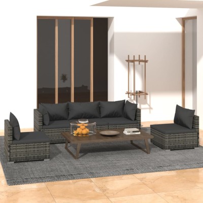Garden set with cushions, 5...