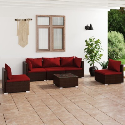 Garden set with cushions, 6...
